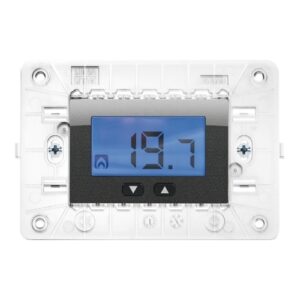 Termostato Elettronico Digitale, Con Supporto 3 Moduli, Per Scatola 503, 230V, Nea, Acciaio Scuro URMET 10612AC