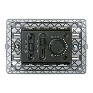 Termostato Elettronico Per Fan-Coil, Con Supporto 3 Moduli, Per Scatola 503, 230Vac, Nea, Antracite URMET 10621