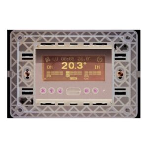 Cronotermostato Elettronico Settimanale, Con Supporto 3 Moduli, Per Scatola 503, A Batterie, Nea, Acciaio Scuro URMET 10632AC