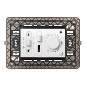 Termostato Elettronico Per Fan-Coil, Con Supporto 3 Moduli, Per Scatola 503, 230Vac, Nea, Bianco Ghiaccio URMET 10621BG
