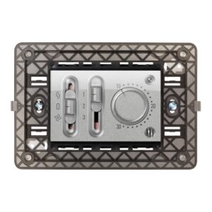 Termostato Elettronico Per Fan-Coil, Con Supporto 3 Moduli, Per Scatola 503, 230Vac, Nea, Alluminio URMET 10621AL