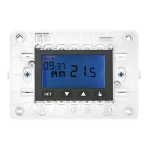 Cronotermostato Elettronico Digitale, Con Supporto 3 Moduli, Per Scatola 503, A Batterie, Nea, Antracite URMET 10633