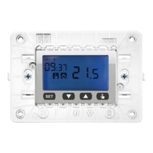 Cronotermostato Elettronico Digitale, Con Supporto 3 Moduli, Per Scatola 503, A Batterie, Nea, Alluminio URMET 10633AL