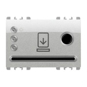 Interruttore Tasca Porta Badge, 3 Moduli, Nea, Alluminio URMET 10650AL
