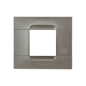 Placca 2 Moduli, Kàdra Monochrome, Serie Metallizzata, Titanio URMET 10802.TT