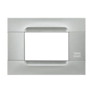 Placca 3 Moduli, Kàdra Monochrome, Serie Metallizzata, Argento URMET 10803.AR