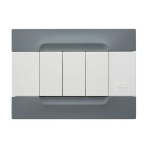Placca 3 Moduli, Kàdra, Serie Bianca, Tecnopolimero, Grigio Berlino URMET 10803.B.07