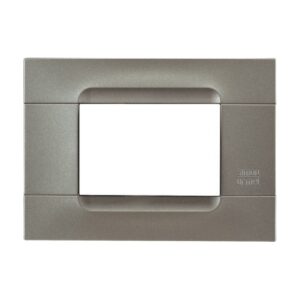 Placca 3 Moduli, Kàdra, Monochrome, Serie Metallizzata, Mtitanio URMET 10803.TT