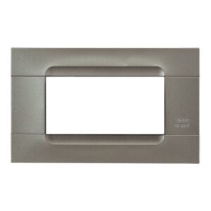 Placca 4 Moduli, Kàdra, Monochrome, Serie Metallizzata, Titanio URMET 10804.TT