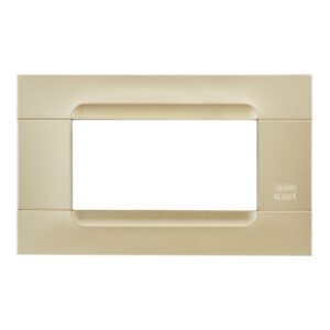 Placca 4 Moduli, Kàdra, Monochrome, Serie Metallizzata, Oro URMET 10804.GD