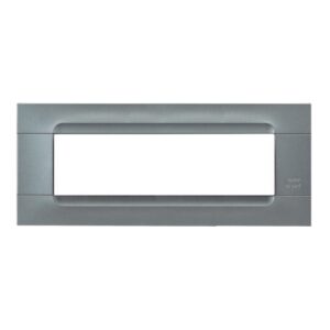 Placca 7 Moduli, Kàdra, Monochrome, Serie Metallizzata, Acciaio URMET 10807.AC