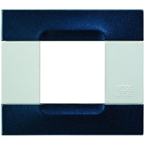 Placca Metallo Blu Metallizzato 2 Moduli URMET 10902.B.78