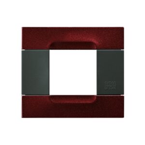 Placca Metallo Bordeaux Metallizzato 2 Moduli URMET 10902.77