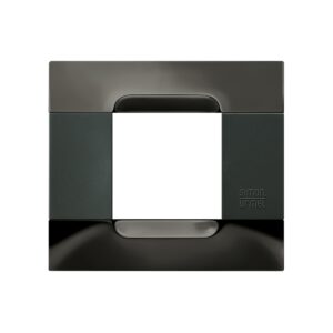 Placca Metallo Nickel Nero 2 Moduli URMET 10902.92