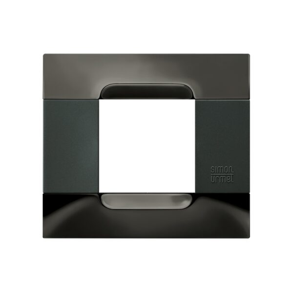 Placca Metallo Nickel Nero 2 Moduli URMET 10902.92