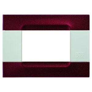 Placca Metallo Bordeaux Metallizzato 3 Moduli URMET 10903.B.77