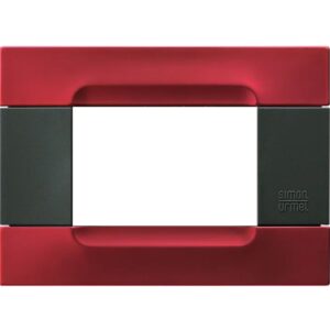 Placca Metallo Rosso Metallico 3 Moduli URMET 10903.88