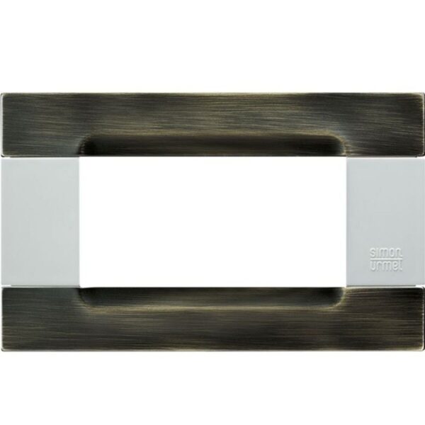 Placca Metallo Ottone Spazzolato 4 Moduli URMET 10904.B.84