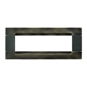 Placca Metallo Ottone Spazzolato 7 Moduli URMET 10907.B.84
