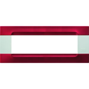 Placca Metallo Rosso Metallico 7 Moduli URMET 10907.B.88