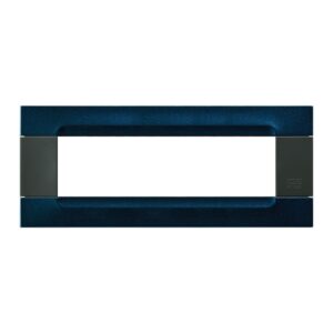 Placca Metallo Blu Metallizzato 7 Moduli URMET 10907.78