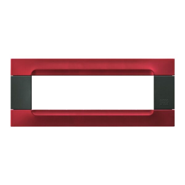 Placca Metallo Rosso Metallico 7 Moduli URMET 10907.88