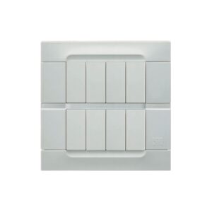 Placca 4+4 Moduli, Kàdra Monochrome, Tecnopolimero, Bianco Helsinki URMET 10824.B.01