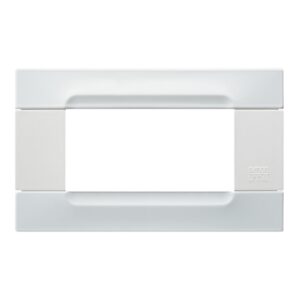 Placca 4 Moduli, Kàdra, Serie Bianca, Metallo, Bianco Vega URMET 10904.B.50
