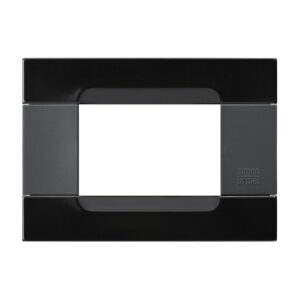 Placca 3 Moduli, Kàdra, Serie Antracite, Metallo, Nero Universo URMET 10903.54