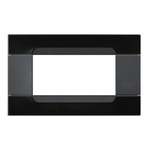 Placca 4 Moduli, Kàdra, Serie Antracite, Metallo, Nero Universo URMET 10904.54