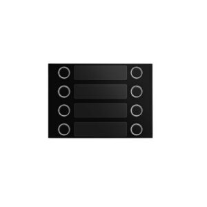 Frontale Per Modulo Pulsanti 1168/8, 8 Pulsanti Su 2 File, Alpha, Nero URMET 1168/28
