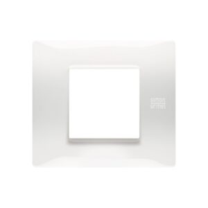 Placca 2 Moduli, Flexa, Tecnopolimero, Bianco Ghiaccio URMET 11802.BG