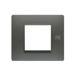 Placca 2 Moduli, Flexa, Tecnopolimero, Grafite URMET 11802.GF