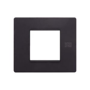 Placca 2 Moduli, Flexa, Tecnopolimero, Nero Pastello URMET 11802.NP