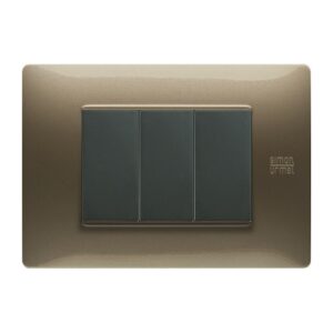 Placca 3 Moduli, Flexa, Tecnopolimero, Bronzo URMET 11803.BR