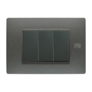 Placca 3 Moduli, Flexa, Tecnopolimero, Grafite URMET 11803.GF