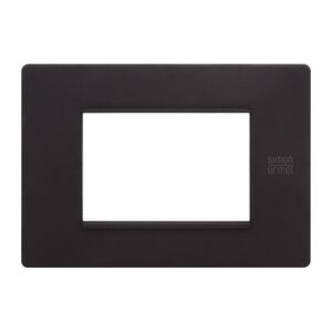 Placca 3 Moduli, Flexa, Tecnopolimero, Nero Pastello URMET 11803.NP
