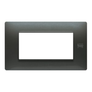 Placca 4 Moduli, Flexa, Tecnopolimero, Acciaio Scuro URMET 11804.AC