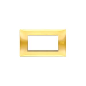 Placca 4 Moduli, Flexa, Tecnopolimero, Oro Lucido URMET 11804.OL