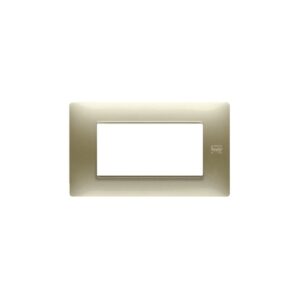 Placca 4 Moduli, Flexa, Tecnopolimero, Oro Satinato URMET 11804.OS