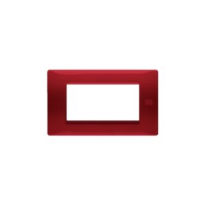 Placca 4 Moduli, Flexa, Tecnopolimero, Rosso URMET 11804.RS