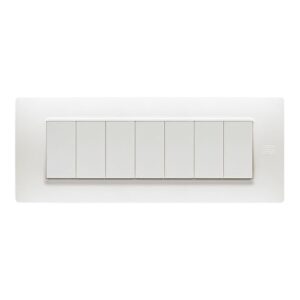 Placca 7 Moduli, Flexa, Tecnopolimero, Bianco Nea URMET 11807.BN