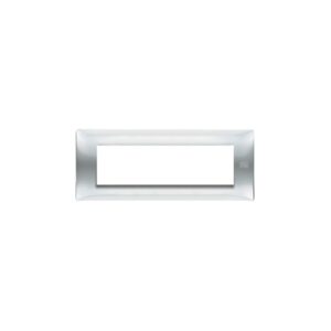 Placca 7 Moduli, Flexa, Tecnopolimero, Inox Lucido URMET 11807.IL