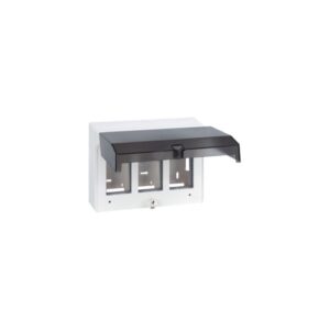 Scatola Appoggio Parete Con Coperchio Fumè, 12 Moduli, Bianco URMET 12067/403.B