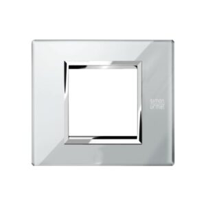 Placca 2 Moduli, Expì, Vetro, Grigio Opale URMET 13002.GO