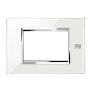 Placca 3 Moduli, Expì, Vetro, Bianco Neve URMET 13003.BN