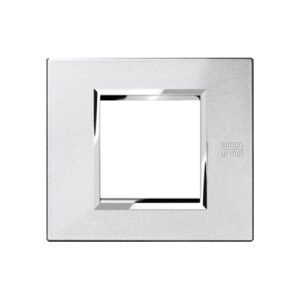 Placca 2 Moduli, Expì, Metallo, Argento Mercurio URMET 13902.AM