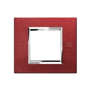 Placca 2 Moduli, Expì, Alluminio, Rosso URMET 13902.RS