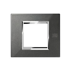 Placca 2 Moduli, Expì, Metallo, Nero Grafite URMET 13902.NG
