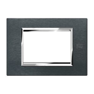 Placca 3 Moduli, Expì, Alluminio, Karbon URMET 13903.AK